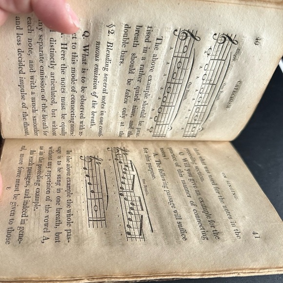 Antique 1880 Copy Of Hamilton Prectical Catechism On Singing Extremely RARE - Picture 7 of 8